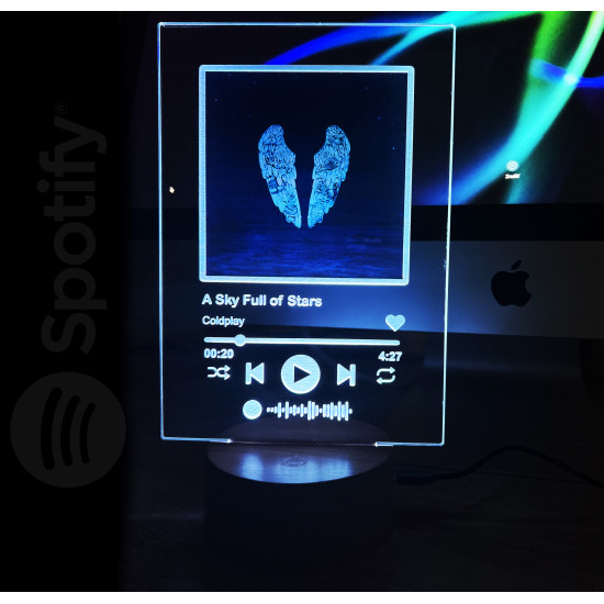 Spotify deska s podsvietením